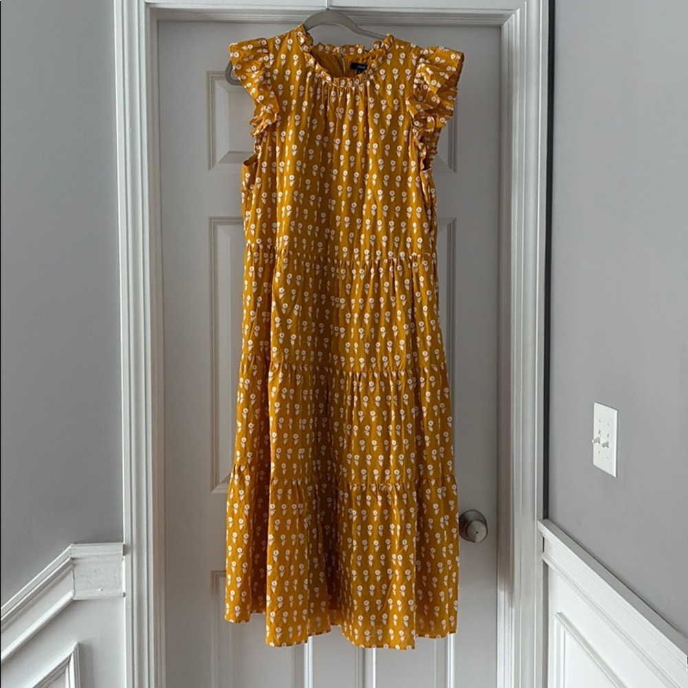JCrew Tiered Embroidered Maxi Dress